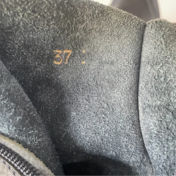 Trippen Black Pebbled Leather Wedge Ankle Boots | - Picture 7 of 8